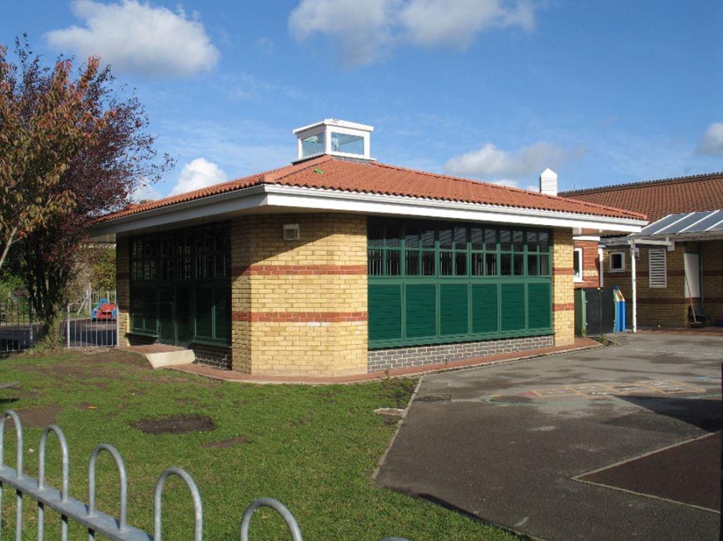 New staff building at Alexandra Nursery &amp; Infant School, Hounslow, Middlesex. Full architectural and multidisciplinary services from concept design to completion.