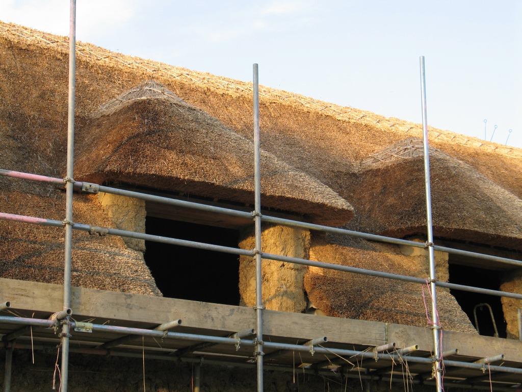 Cob (earth) and thatch house at Willowbrook Organic Farm, Oxfordshire. Scheme design, planning permission, building regulations approval and self-build site inspection.