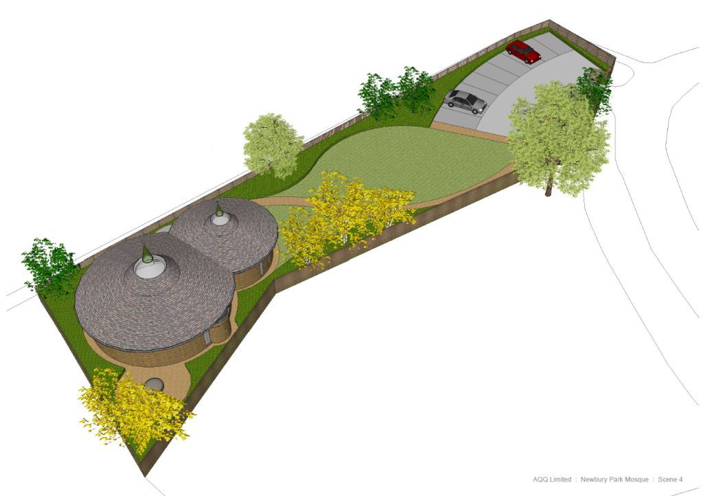 Community mosque on green-belt site in Newbury Park, London. Concept design, full scheme design and planning permission. 